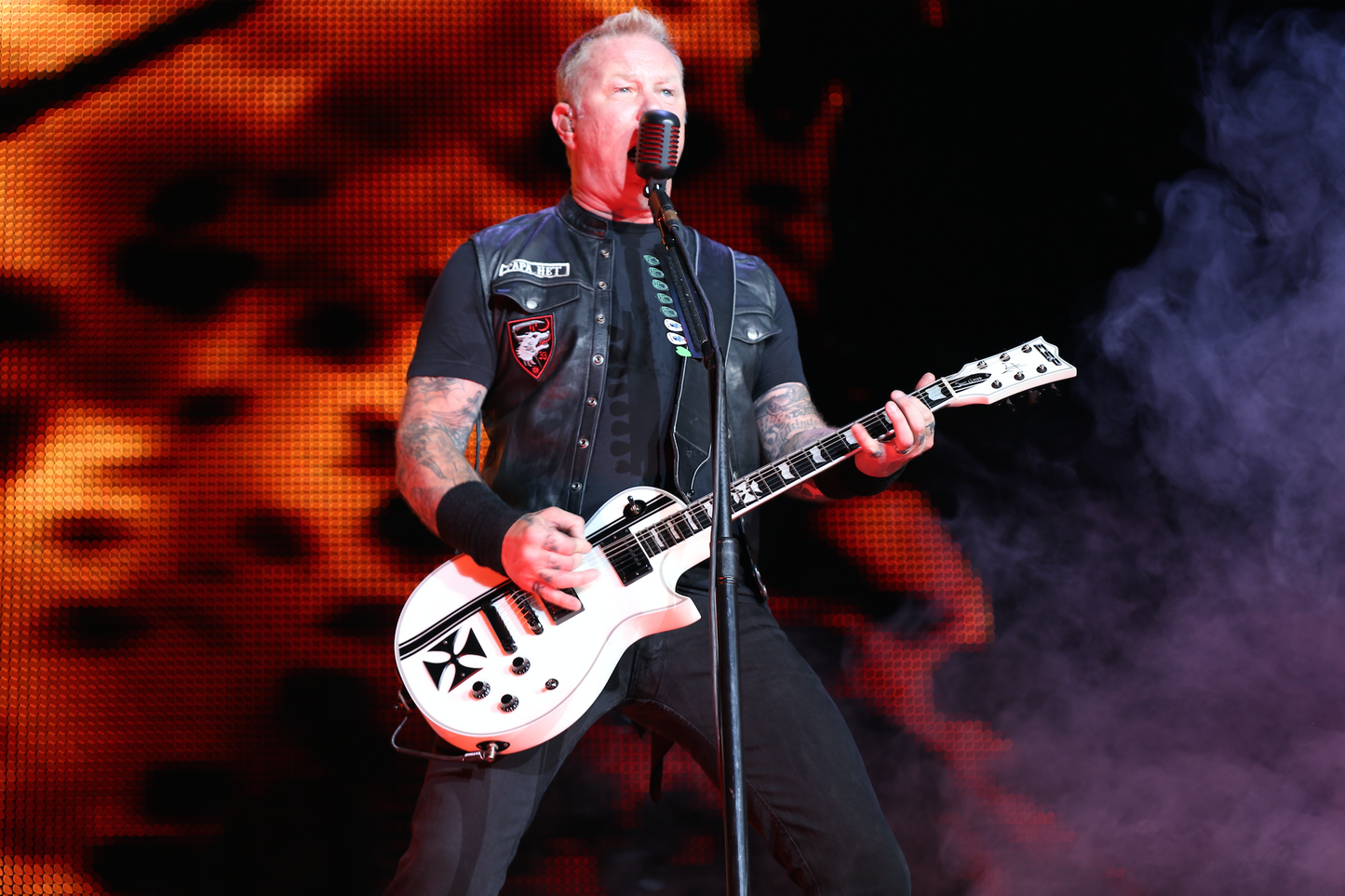 *SOLD* ESP Original JAMES HETFIELD Signature IRON CROSS Snow White Made in Japan