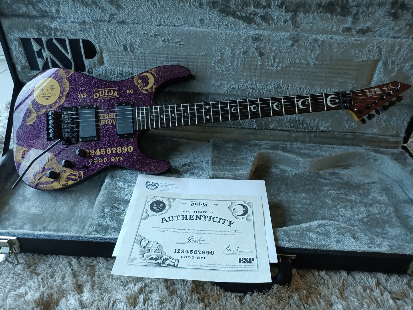 *Rare* ESP LTD OUIJA Kirk Hammett Metallica Guitar Limited Edition Purple Sparkle
