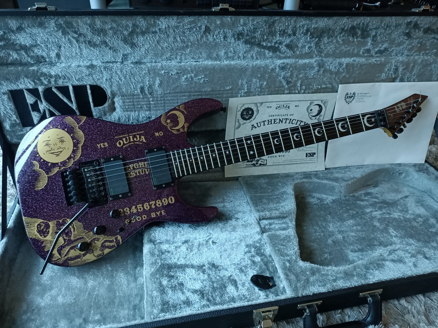*Rare* ESP LTD OUIJA Kirk Hammett Metallica Guitar Limited Edition Purple Sparkle