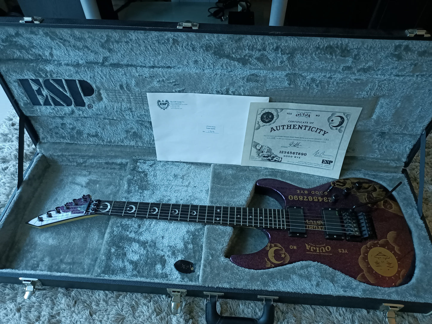 *Rare* ESP LTD OUIJA Kirk Hammett Metallica Guitar Limited Edition Purple Sparkle