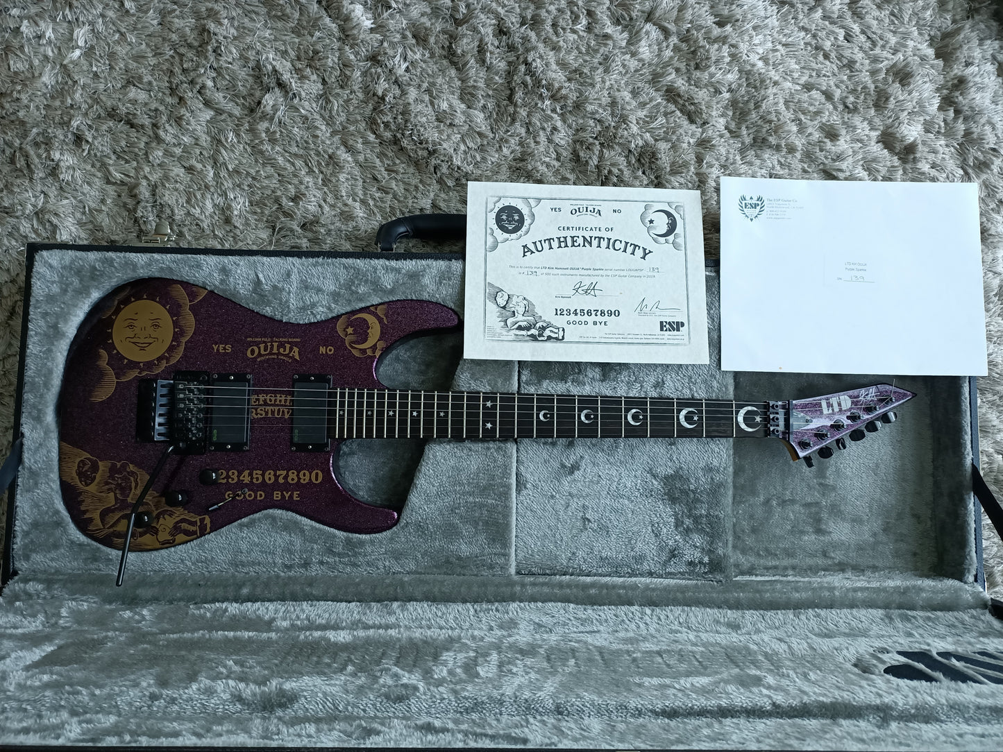 *Rare* ESP LTD OUIJA Kirk Hammett Metallica Guitar Limited Edition Purple Sparkle