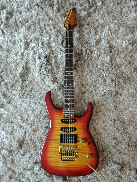 *SOLD* Grover Jackson Soloist GJ-55S Made in Japan Cherry Sunburst Floyd Rose 24F Electric Guitar (FREE SHIPPING)