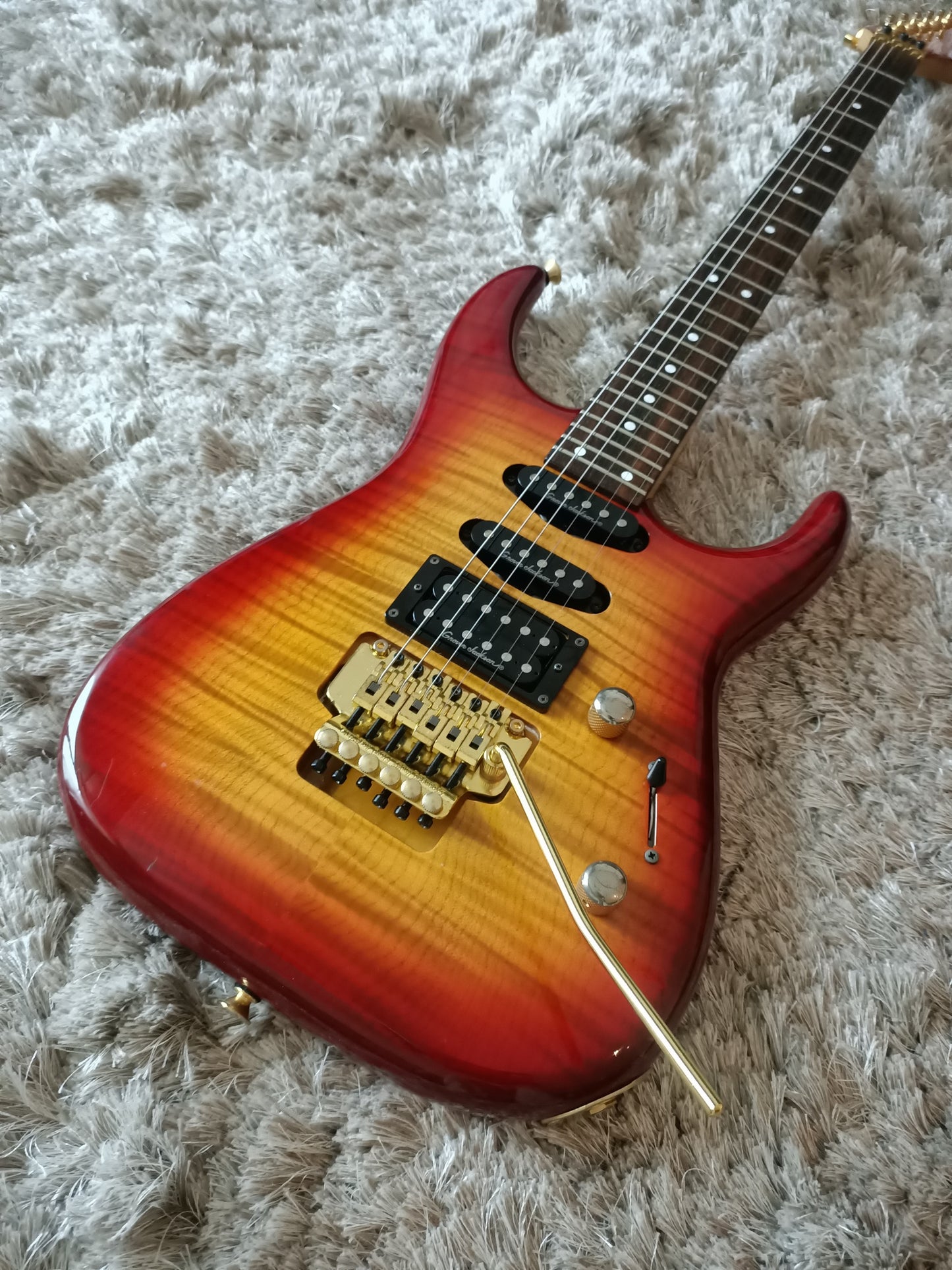 *SOLD* Grover Jackson Soloist GJ-55S Made in Japan Cherry Sunburst Floyd Rose 24F Electric Guitar (FREE SHIPPING)