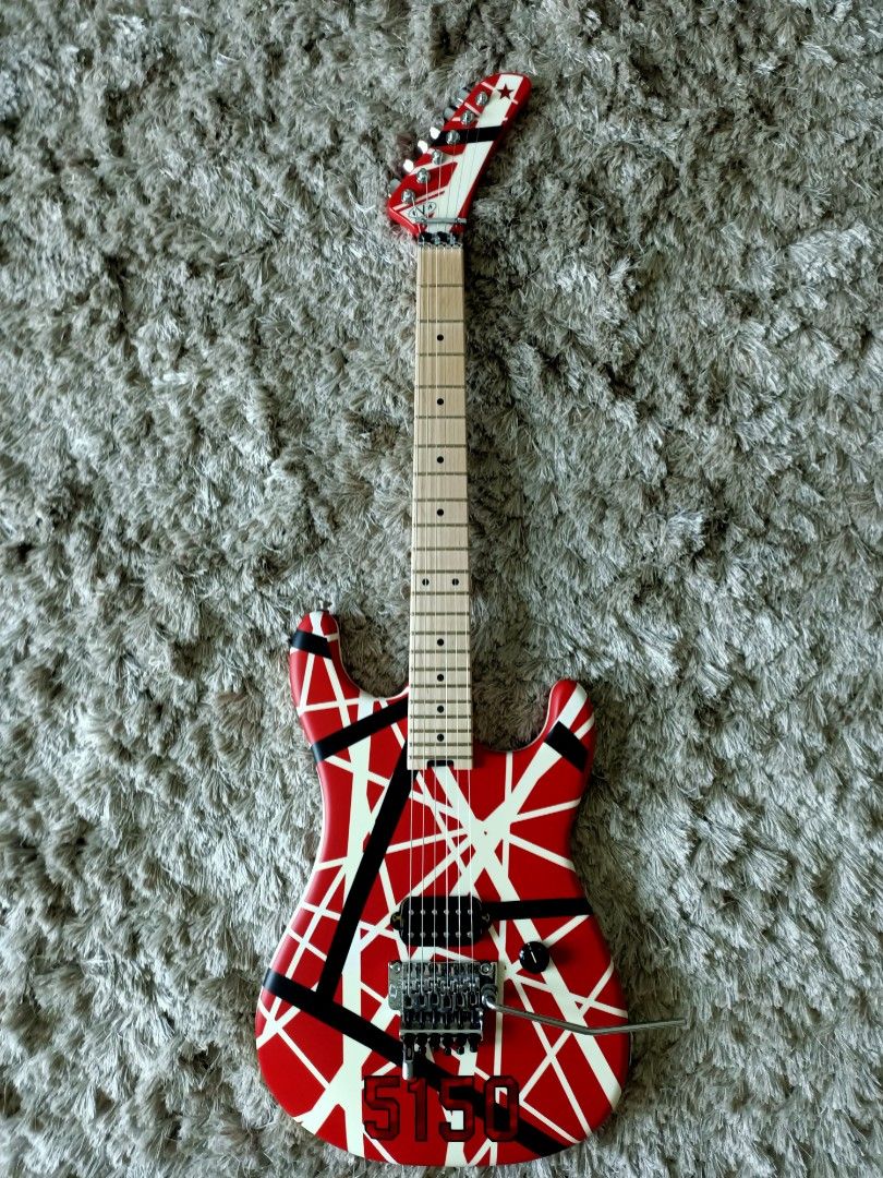 *SOLD* EVH 5150 Striped Series Red/Black/White Made in Mexico (FREE SHIPPING)