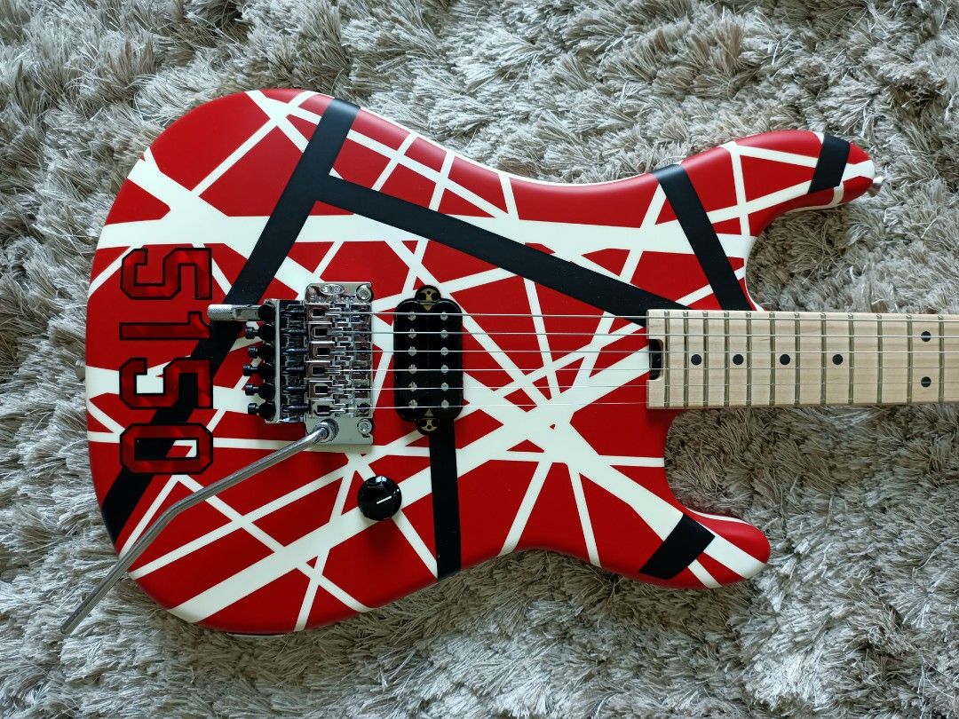 *SOLD* EVH 5150 Striped Series Red/Black/White Made in Mexico (FREE SHIPPING)