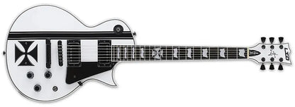 ESP LTD Iron Cross James Hetfiled Signature Electric Guitar - SNOW WHITE W/ BLACK STRIPES (FREE SHIPPING)