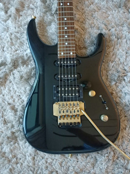 *SOLD* Grover Jackson Soloist GJ-55S Made in Japan Black Floyd Rose HSS 24 Frets Electric Guitar (FREE SHIPPING)