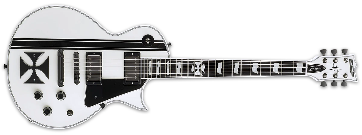 *SOLD* ESP Original JAMES HETFIELD Signature IRON CROSS Snow White Made in Japan (FREE SHIPPING)