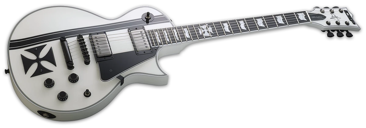 *SOLD* ESP Original JAMES HETFIELD Signature IRON CROSS Snow White Made in Japan (FREE SHIPPING)