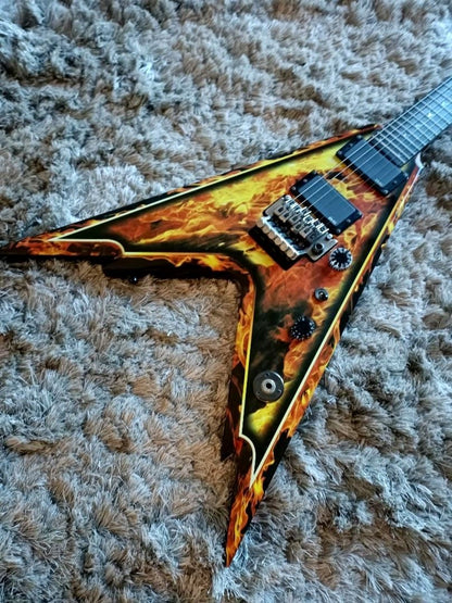 *SOLD* *Rare* Dean Dimebag Darrell Razorback V 255 Explosion Signature Electric Guitar (FREE SHIPPING)