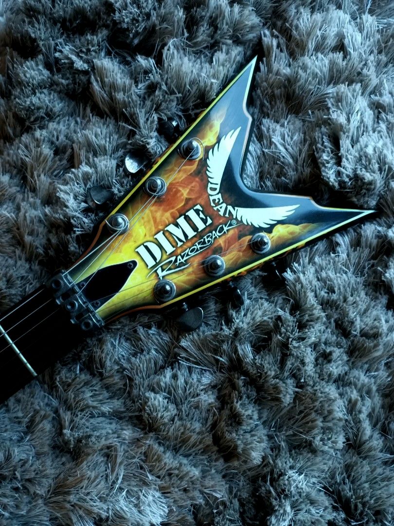 Dean Rzr Razorback Explosion *SOLD* *Rare* Dean Dimebag Darrell Razorback V 255 Explosion Signature ...