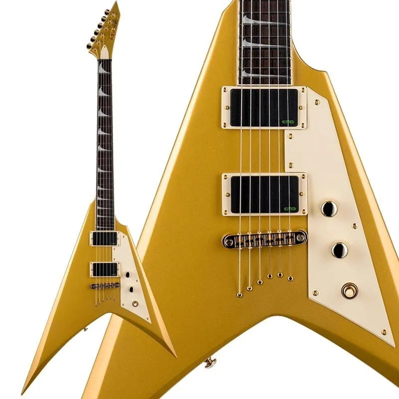 ESP LTD KH-V Kirk Hammett Signature Electric Guitar - Metallic Gold (FREE SHIPPING)